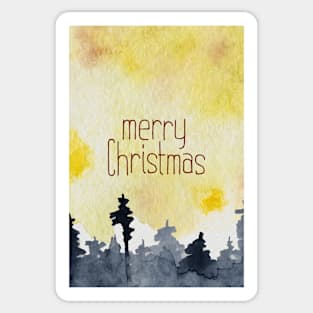 Merry Christmas Watercolor Sticker